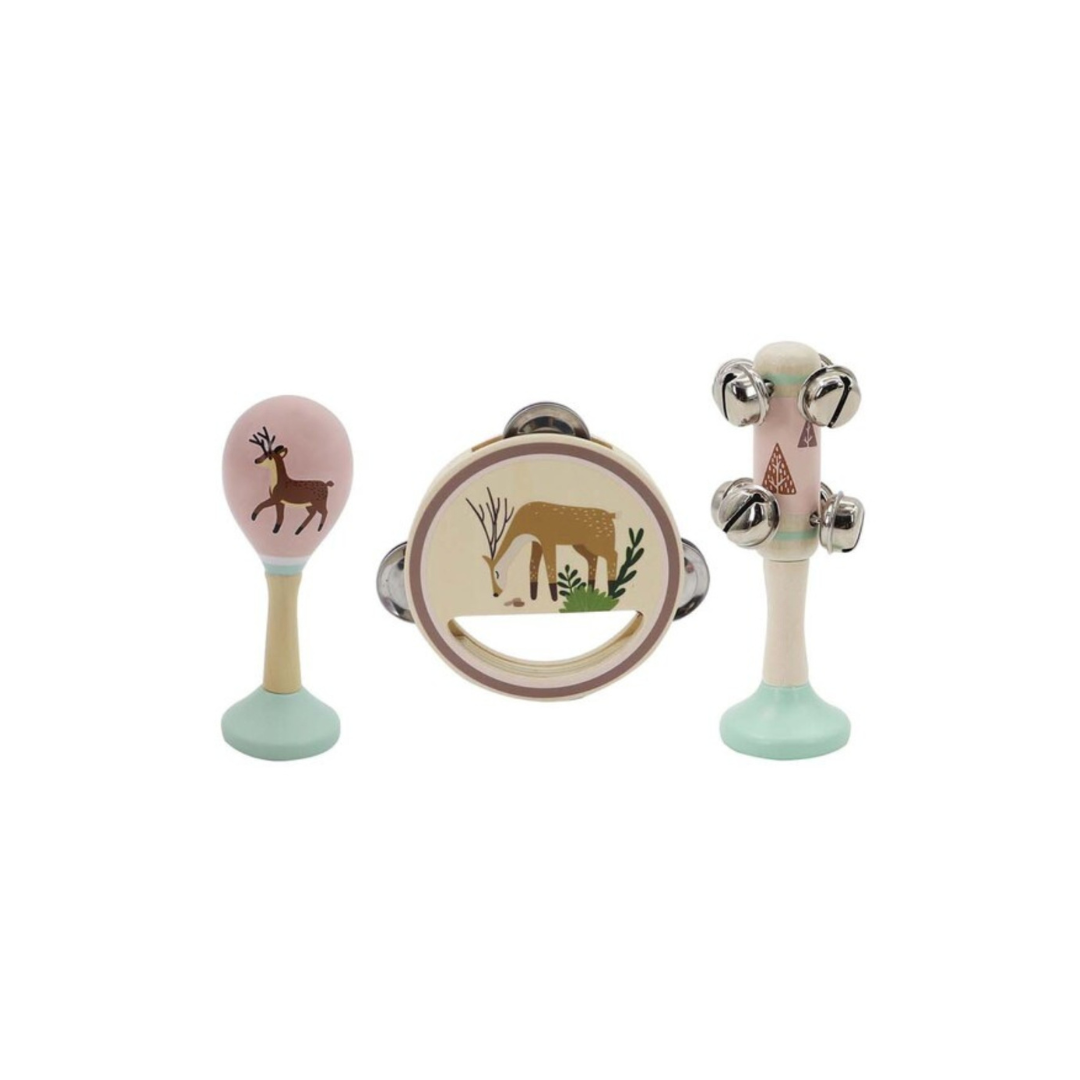 Deer Wooden Musical Set - 3pcs