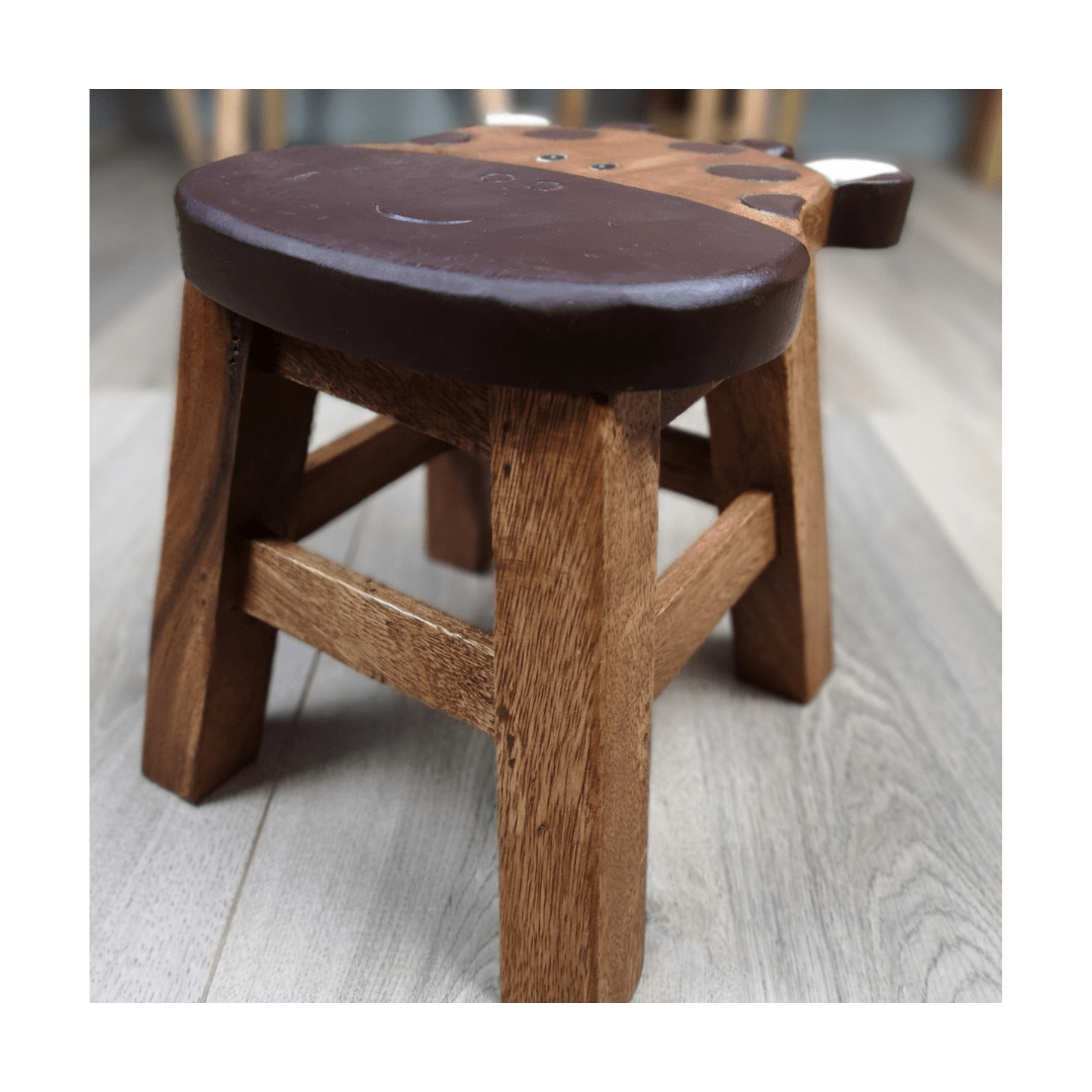 Wooden Kids Stool - Giraffe