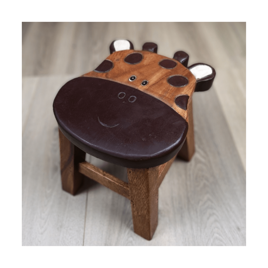 Wooden Kids Stool - Giraffe