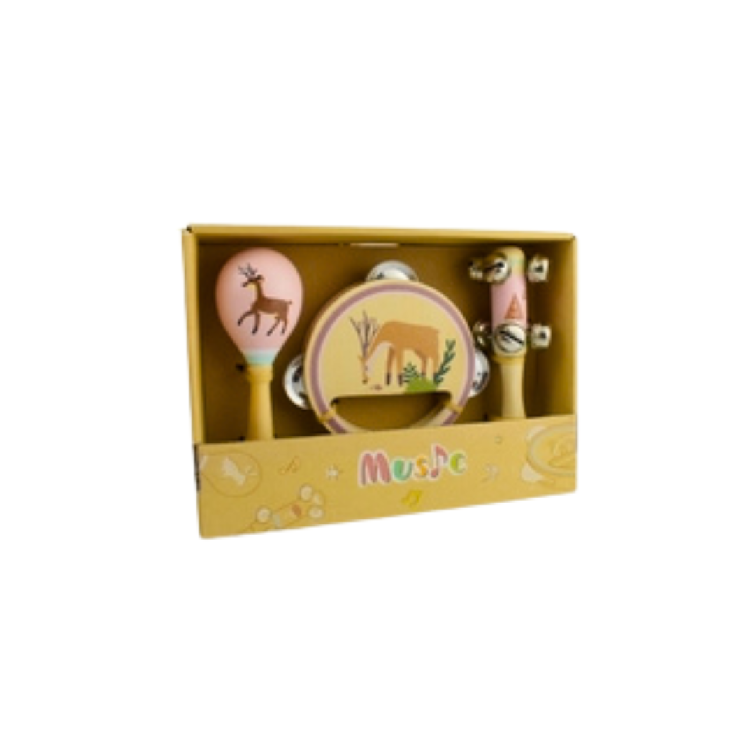 Deer Wooden Musical Set - 3pcs