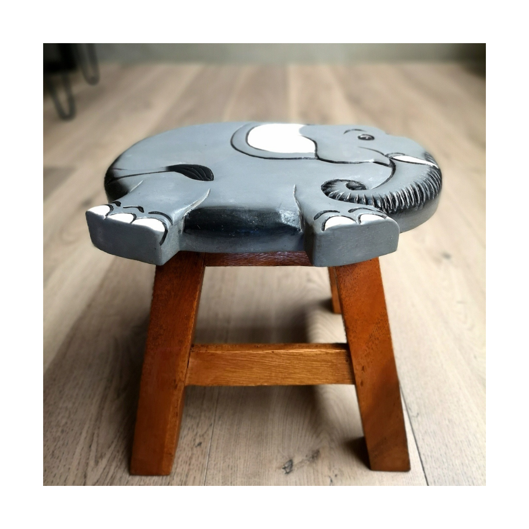 Wooden Kids Stool - Elephant