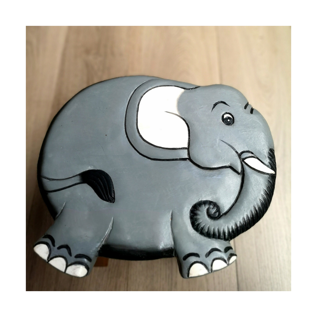 Wooden Kids Stool - Elephant