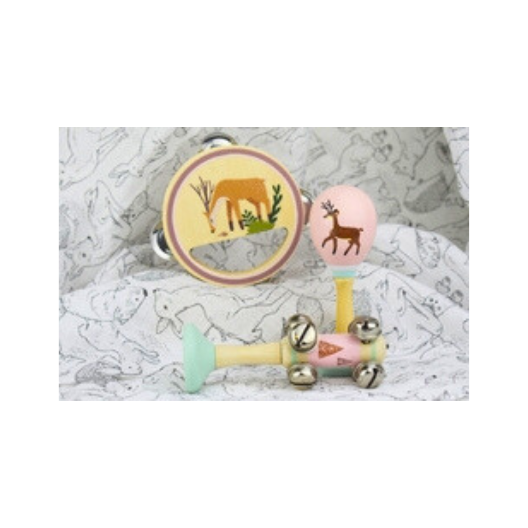 Deer Wooden Musical Set - 3pcs