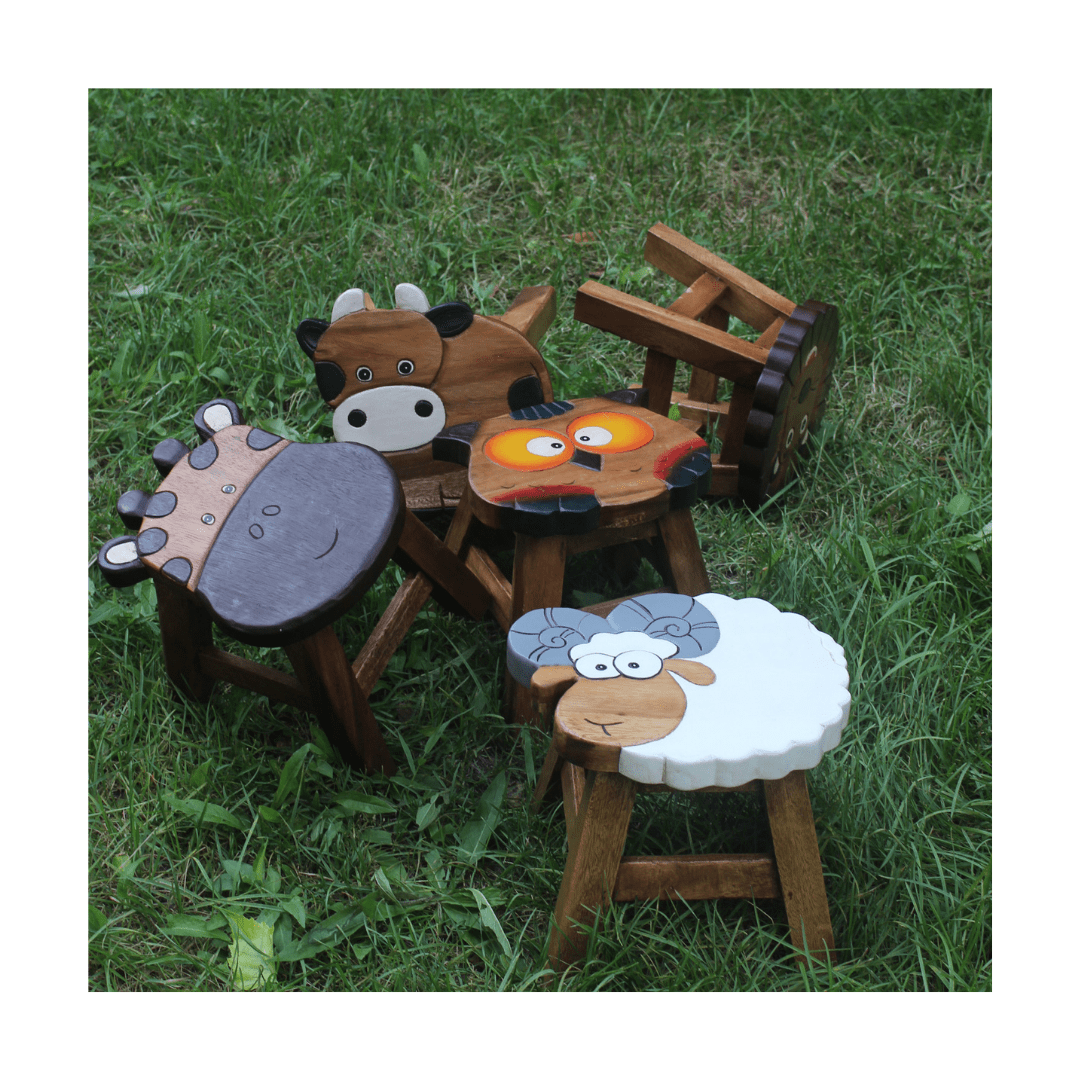 Wooden Kids Stool 