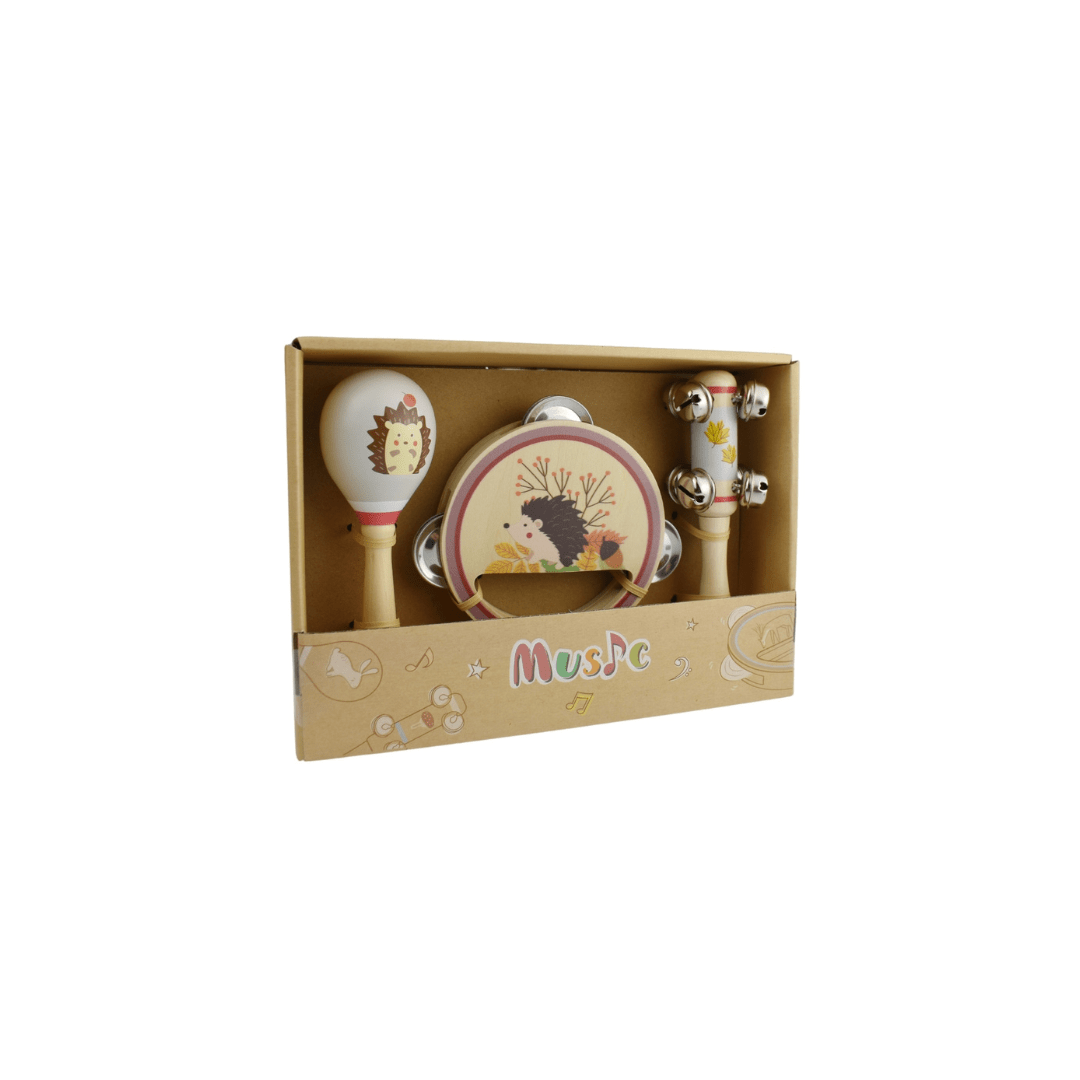 Hedgehog Wooden Musical Set - 3pcs