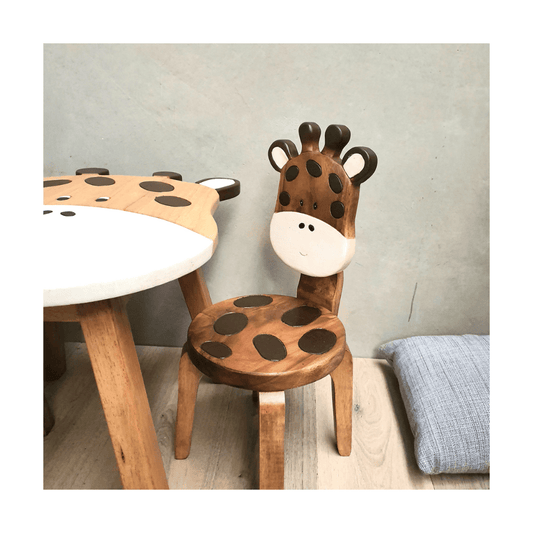 Giraffe Wooden Table and Chair set